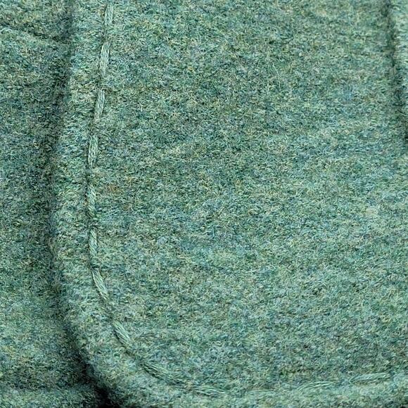 Lands' End Wool Jacket Green Button Collar Pockets Comfort Layer Blazer Top - Picture 12 of 12